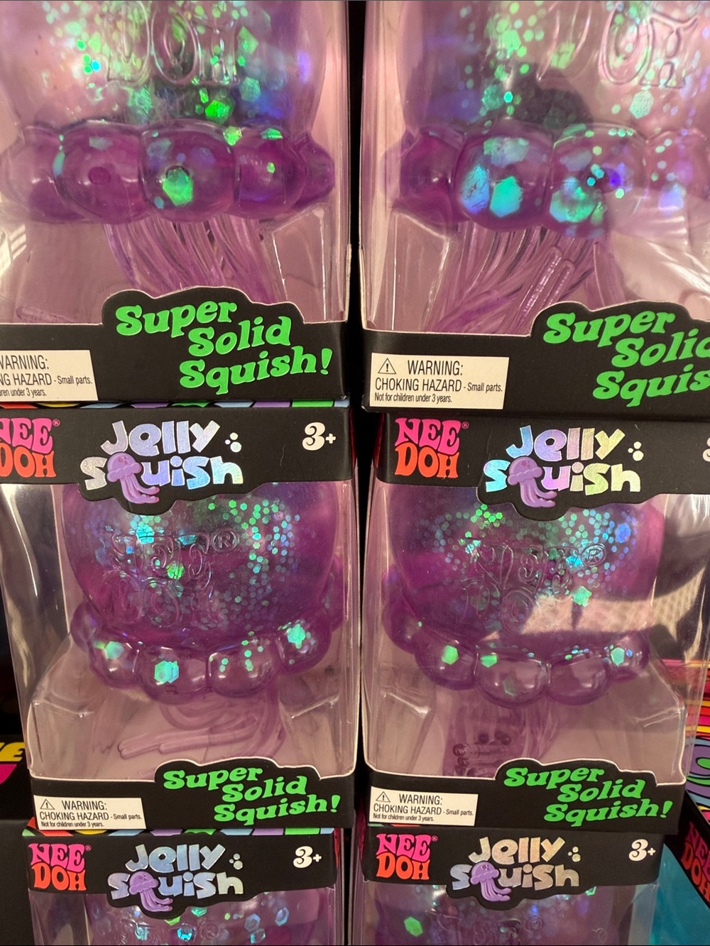 Jelly Squish Purple Authentic  Glitter Jellyfish Toy - NeeDoh